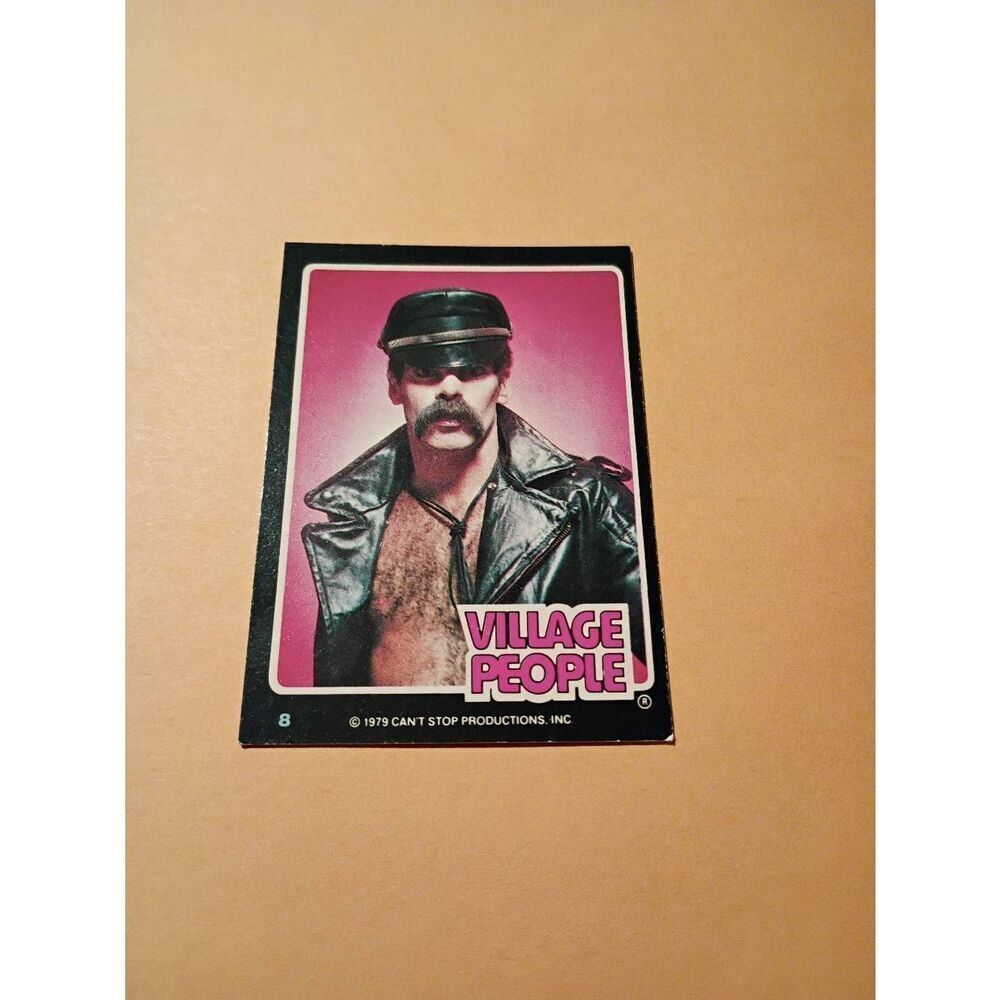 Vintage 1979 Village People Trading Card #8 Disco Era Vintage Music Collectible